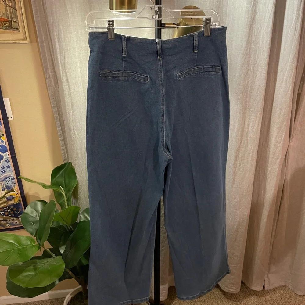Entro denim retro high waist sailor style‎ stretch flattering midsize 10-12 LG